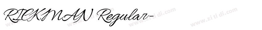 RICKMAN Regular字体转换